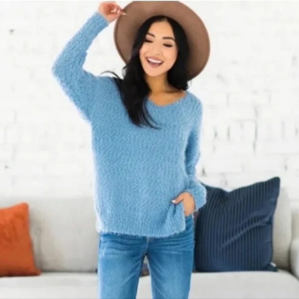 Sanctuary V-Neck Popcorn Sweater sz Medium